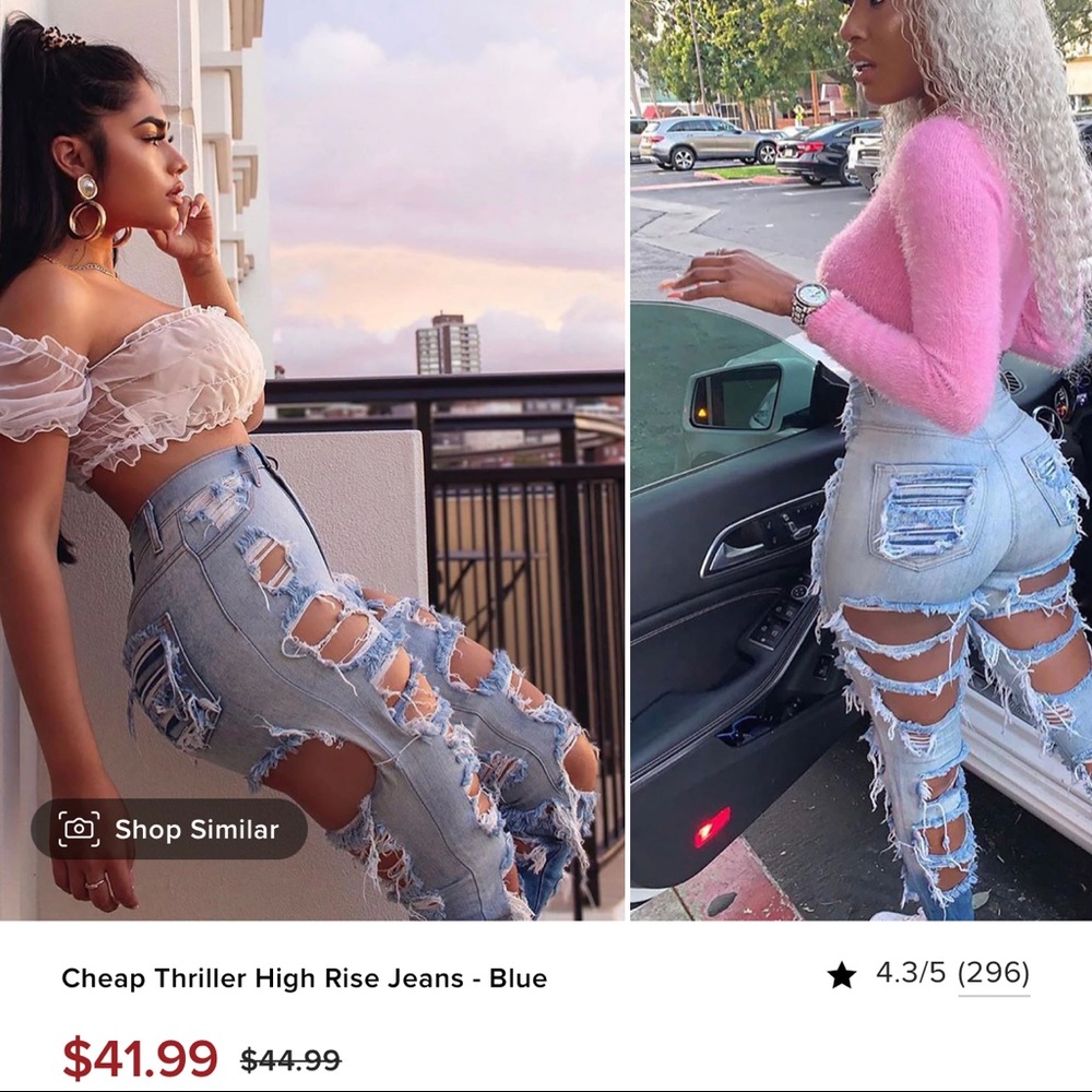 High rise jeans